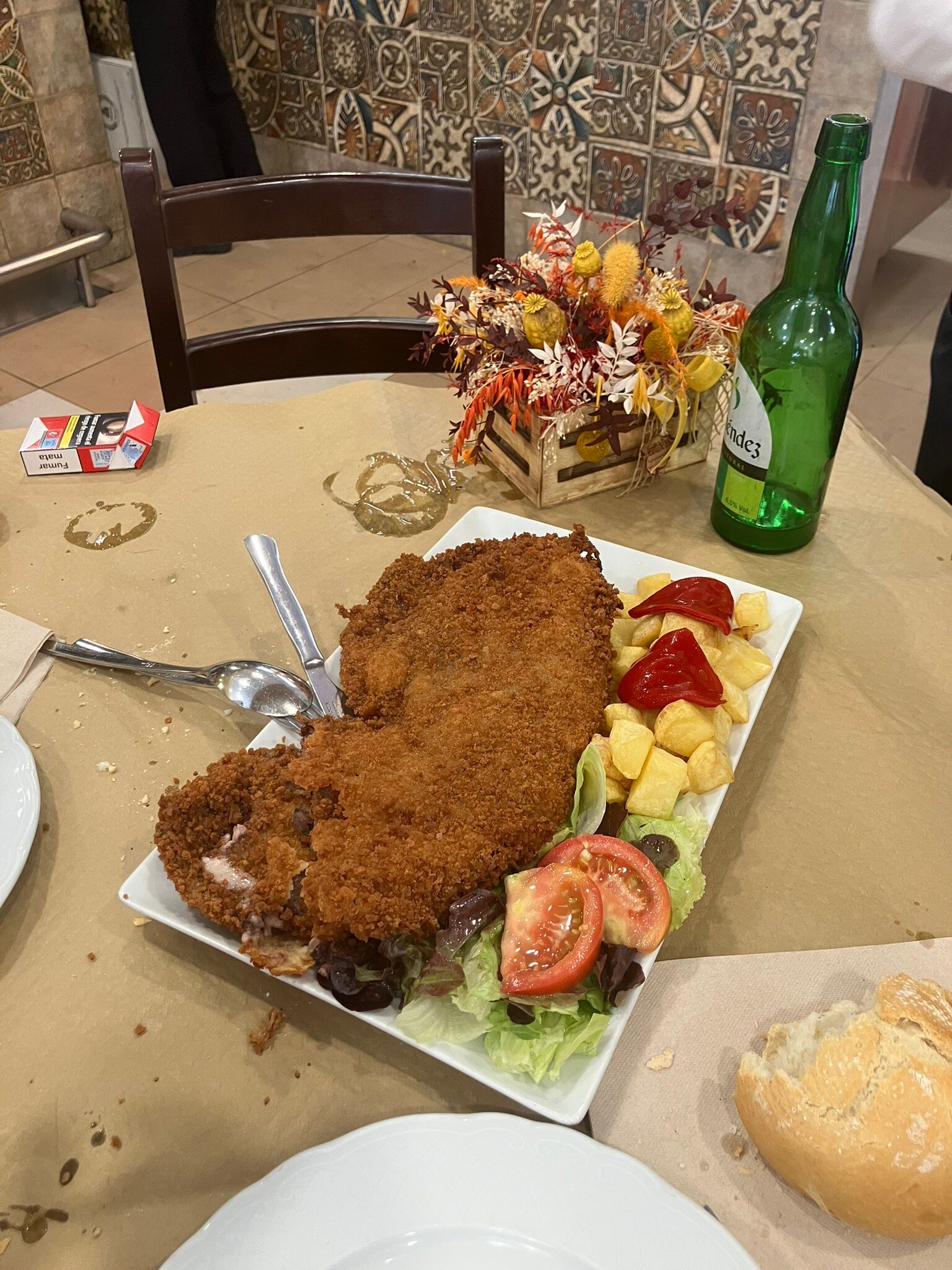 Platos de temporada Sidrería La Allandesa